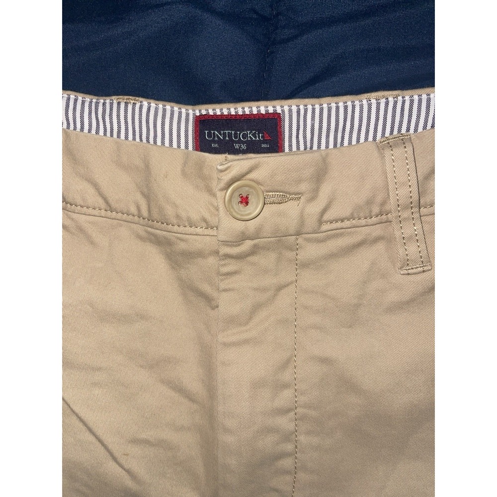UntuckIt Men's Khaki Tech Shorts Size 36 8.5" Inseam J10